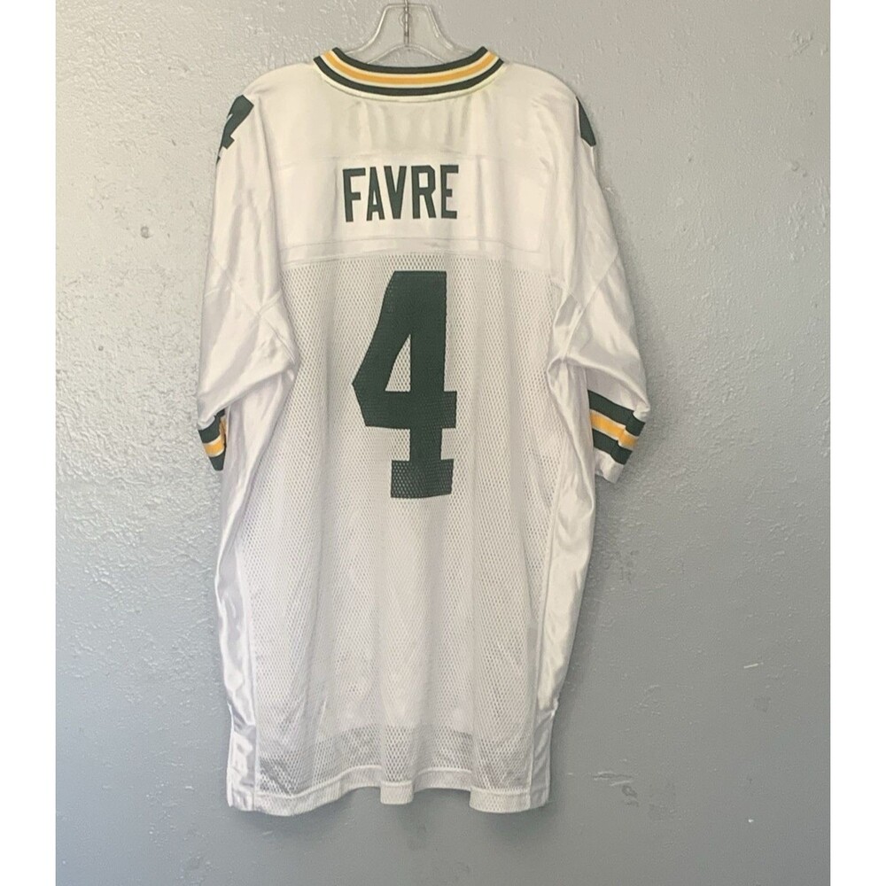 Brett Favre Green Bay Packers NFL White Reebok Team Jersey No. 4 Men's XXL
